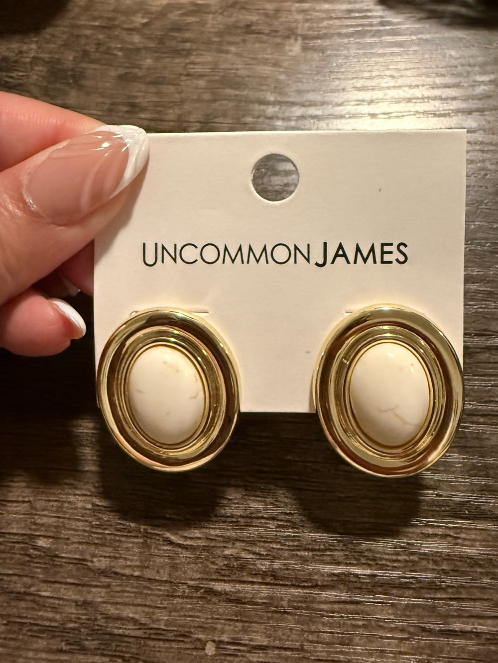 Uncommon James Gold Oval Stud Earrings